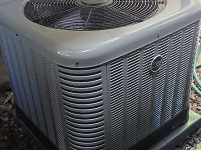 Outdoor Hvac Heat Pump Condenser Unit Installation